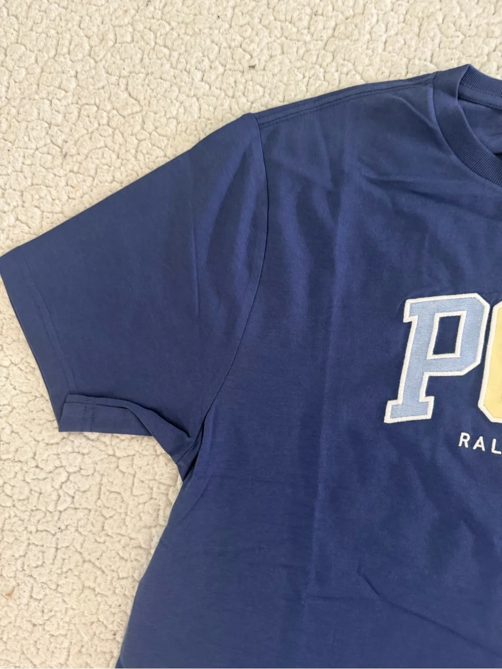 New boys Sz XL 18-20 Polo Ralph Lauren Navy Short Sleeve Shirt
